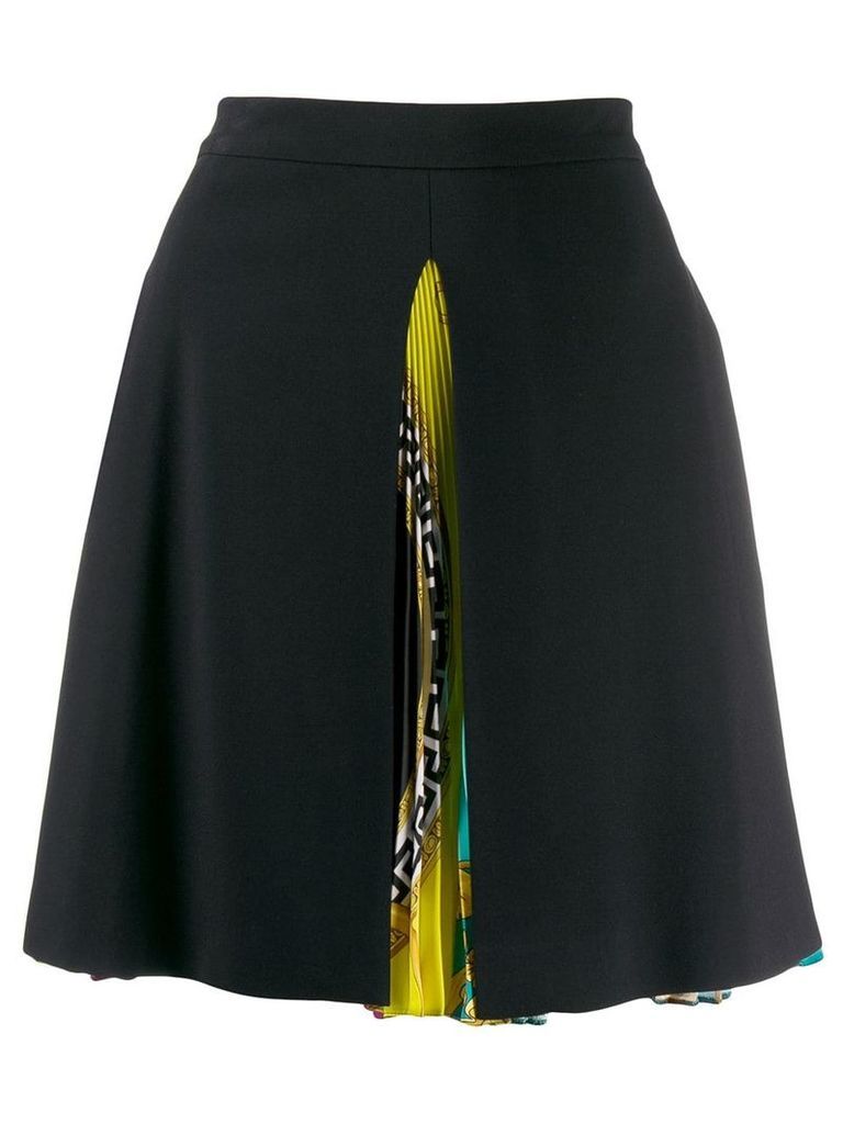 Versace Baroque print pleated skirt - Black