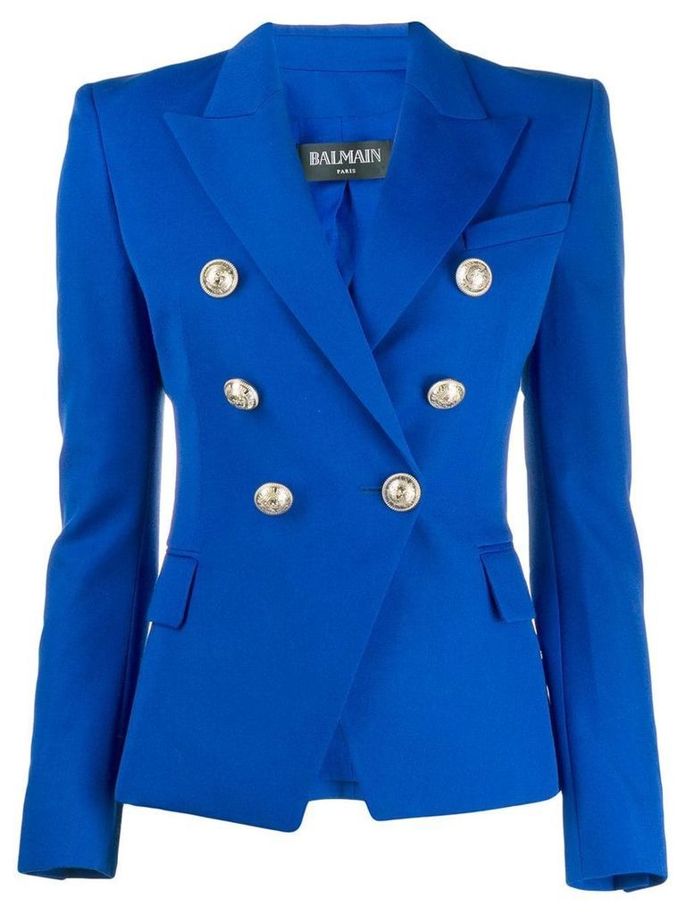 Balmain button-embellished blazer - Blue