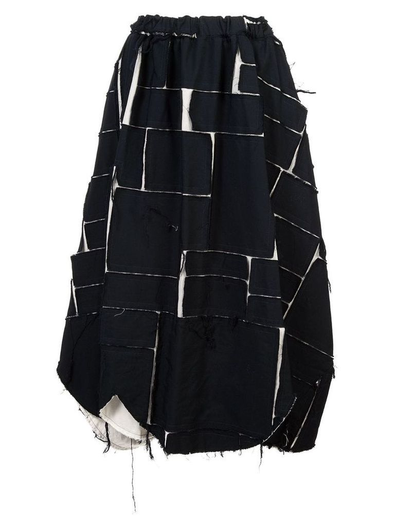 Comme Des Garçons patchwork skirt - Black