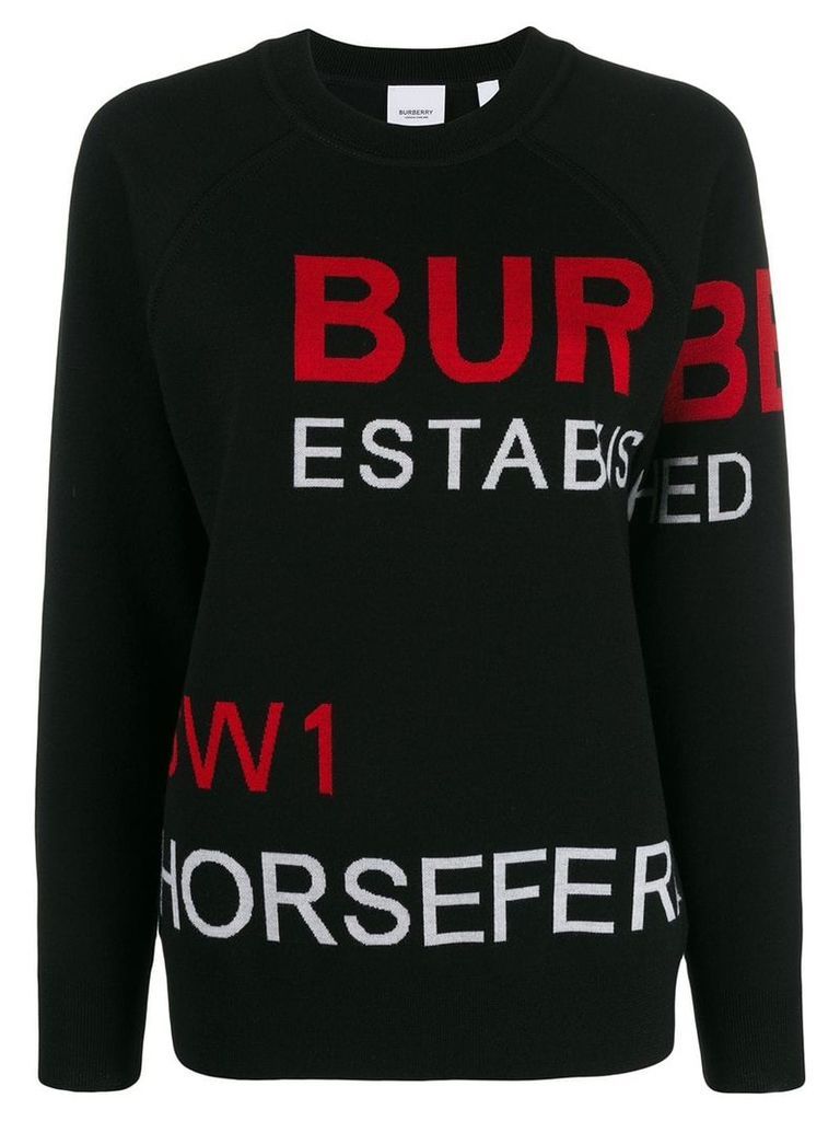 Burberry Horseferry intarsia sweater - Black