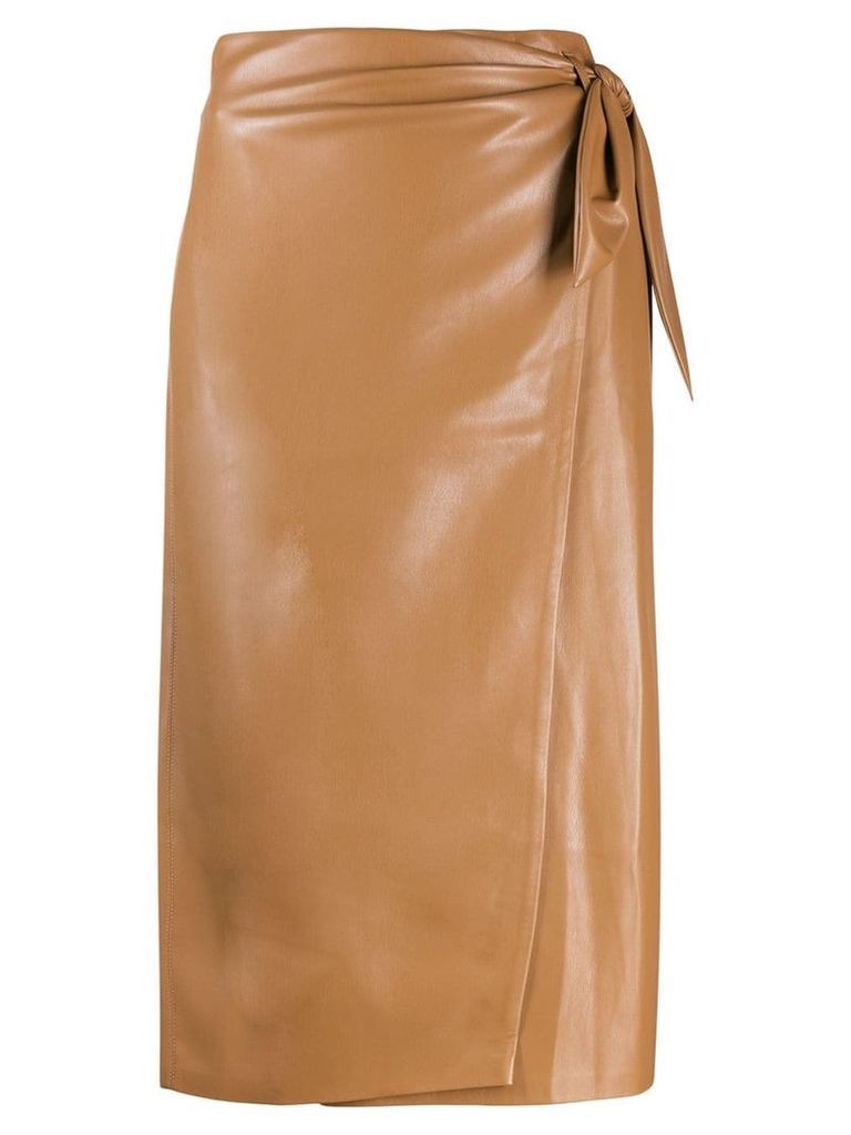 Nanushka Amas wrap skirt - Brown