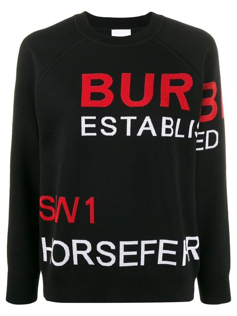 Burberry Horseferry Intarsia sweater - Black