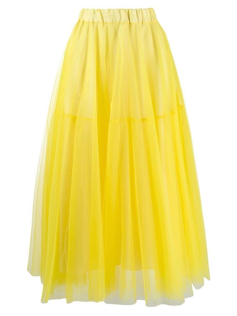 P.A.R.O.S.H. tulle tiered skirt - Yellow