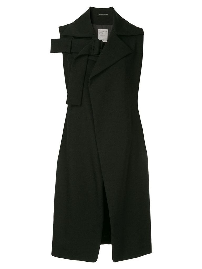 Yohji Yamamoto Pre-Owned cut-detail short sleeve coat - Black