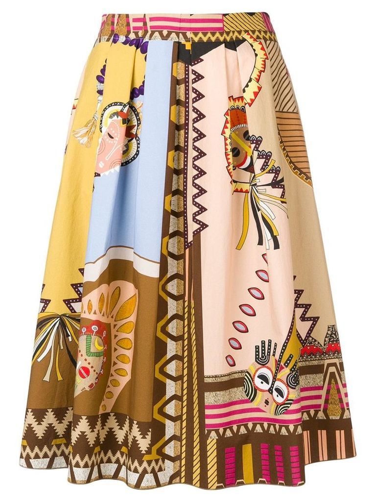 Etro aztec style print skirt - Brown