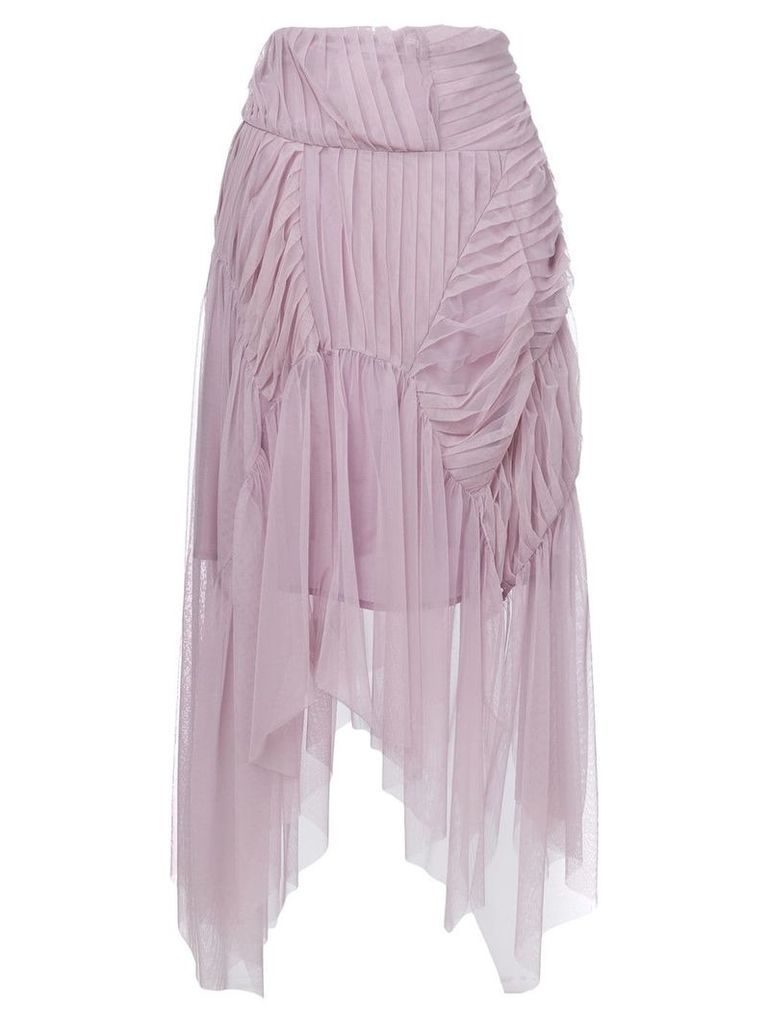 Preen By Thornton Bregazzi pleated asymmetric skirt - Pink