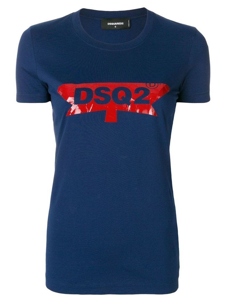 Dsquared2 logo patch T-shirt - Blue