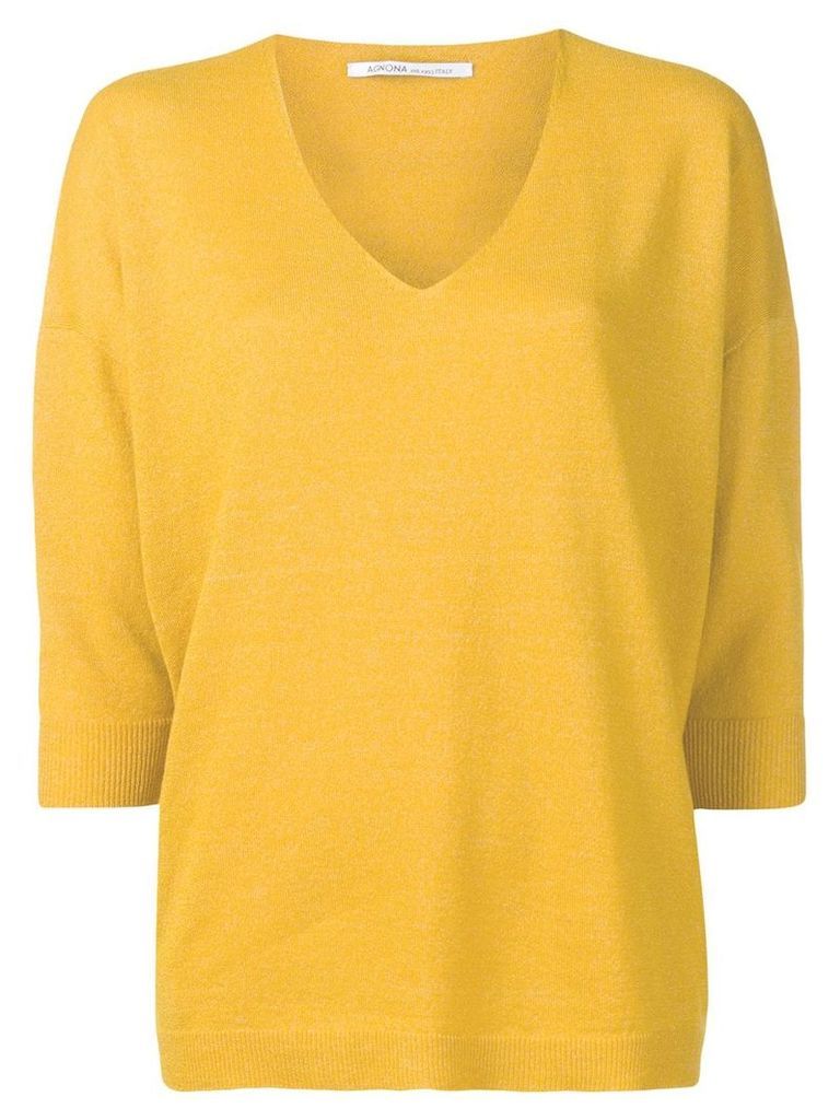 Agnona classic knit sweater - Yellow