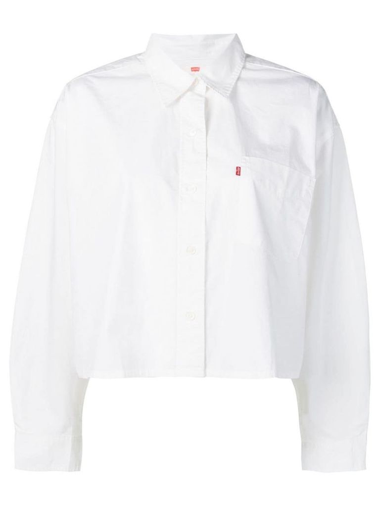 Levi's cropped chest pocket shirt - White