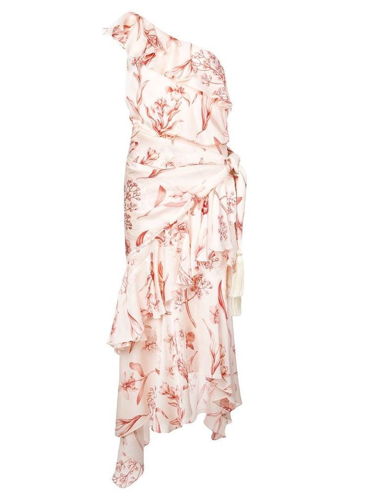 Johanna Ortiz floral print ruffled dress - Pink