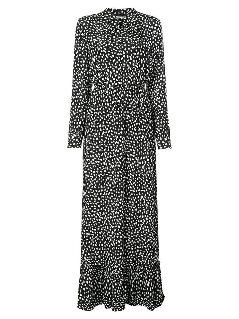 Anine Bing Libby Dalmatian dress - Black