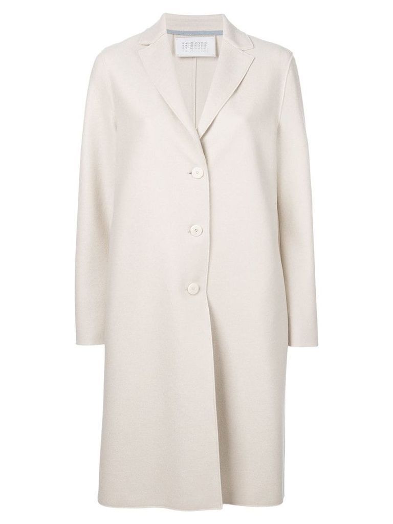 Harris Wharf London mid length buttoned coat - NEUTRALS