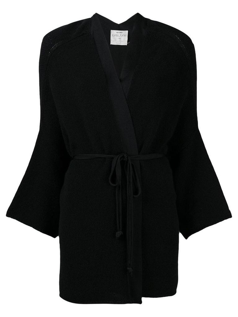 Forte Forte kimono style cardi-coat - Black