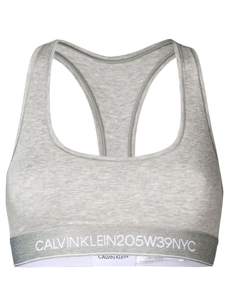 Calvin Klein 205W39nyc logo cropped top - Grey