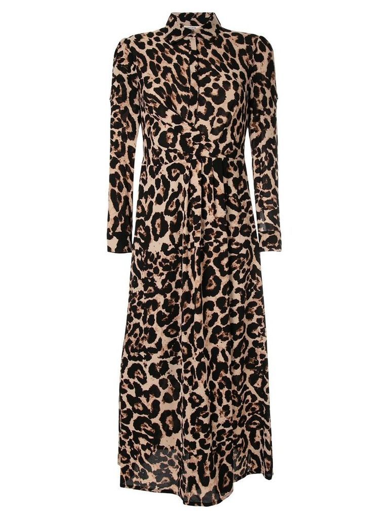 Baum Und Pferdgarten leopard print midi shirt dress - Brown