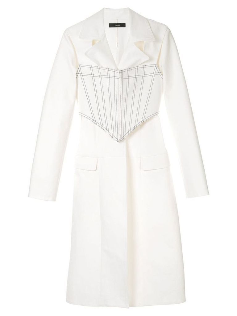 Ellery Visual Pun Corset Coat - White