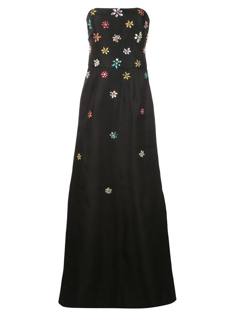 Carolina Herrera strapless silk gown - Black
