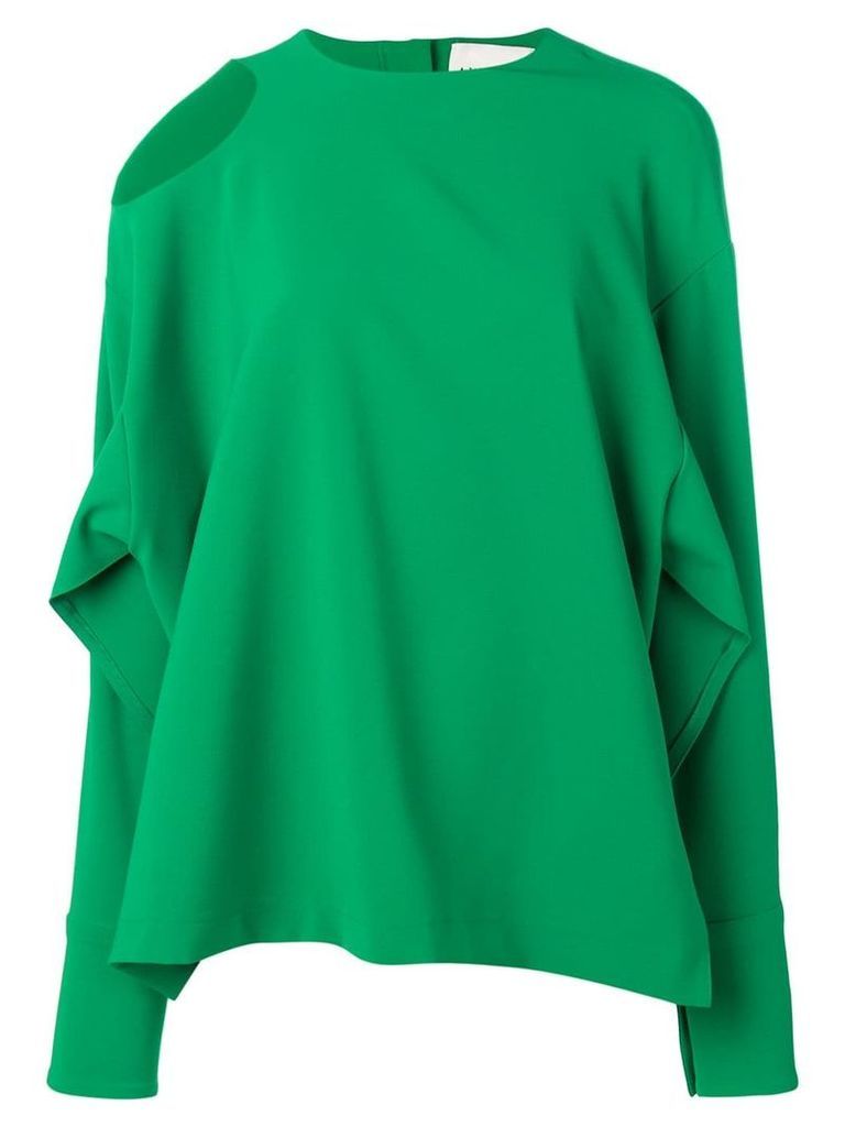 A.W.A.K.E. Mode cut out shoulder blouse - Green
