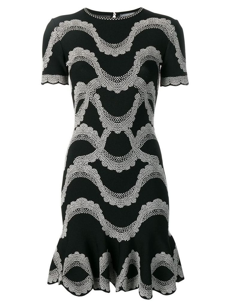 Alexander McQueen embellished A-line dress - Black
