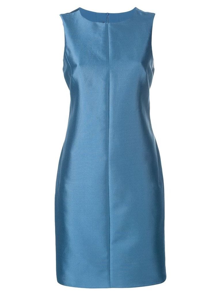 Emporio Armani metallic pencil dress - Blue