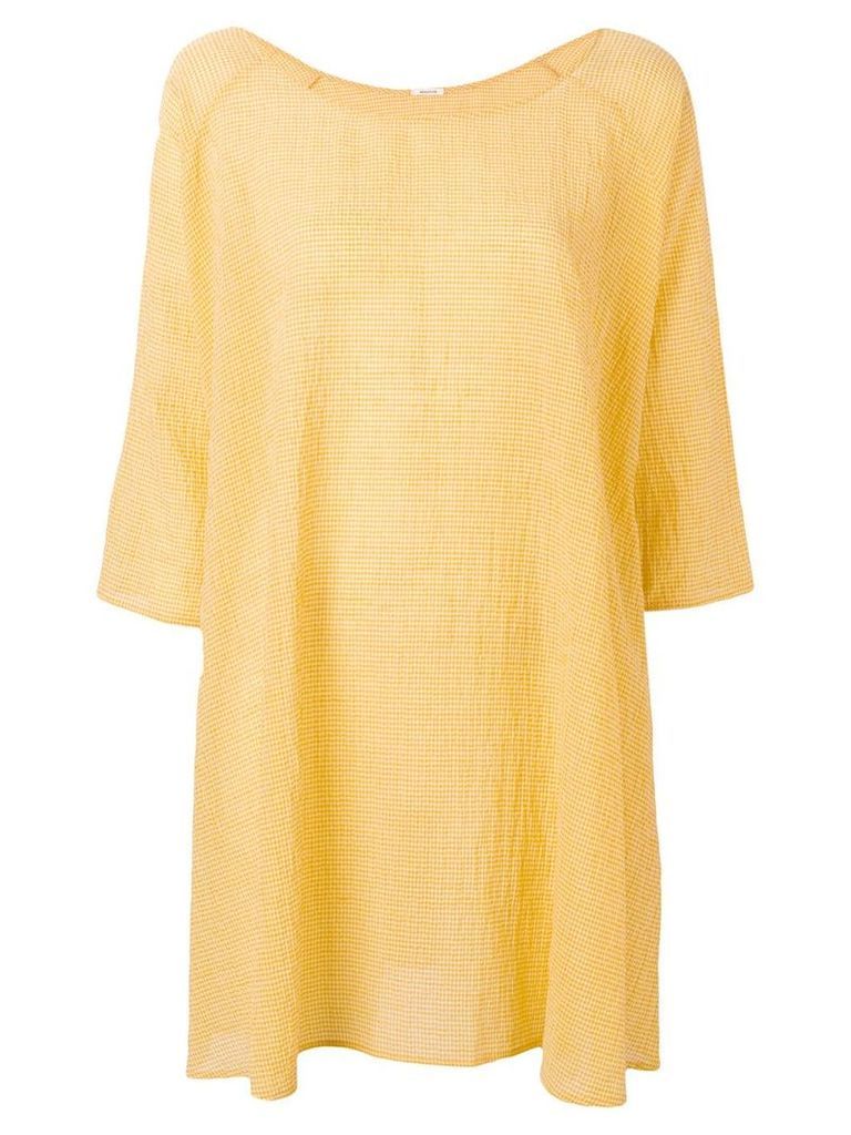Apuntob textured gingham dress - Yellow