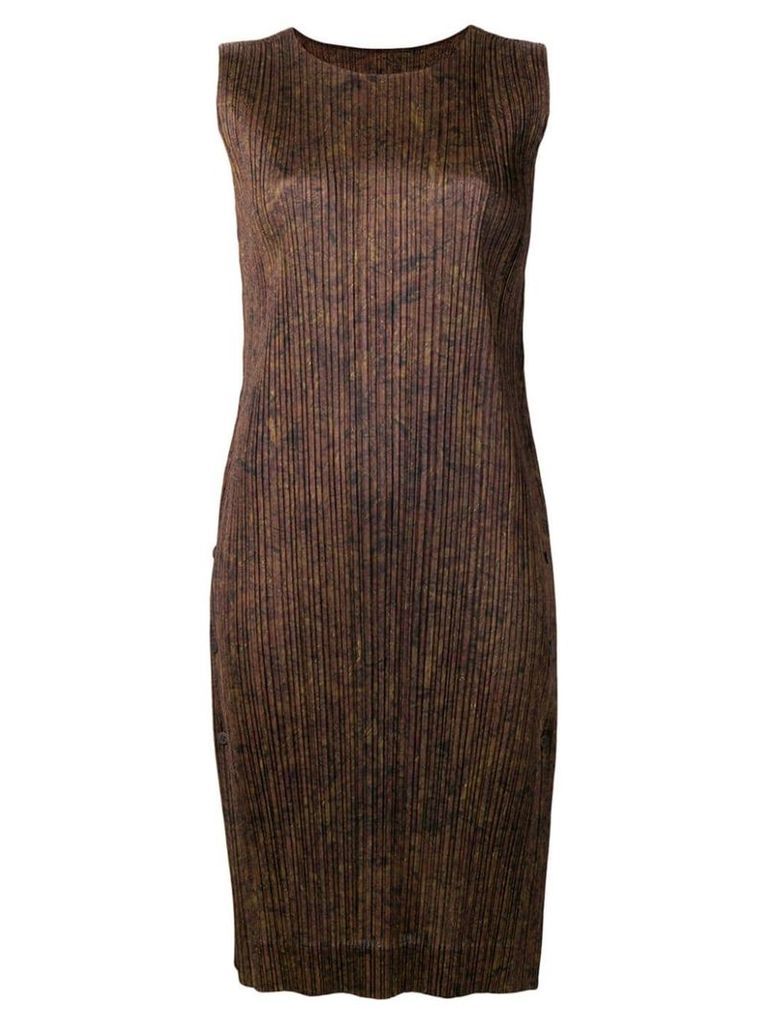 Pleats Please By Issey Miyake pleated shift dress - Brown