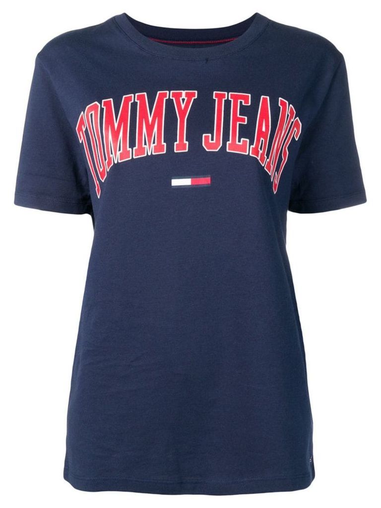 Tommy Jeans logo print crew neck T-shirt - Blue
