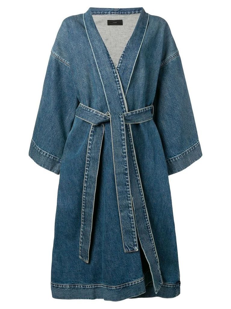Alanui denim kimono style coat - Blue