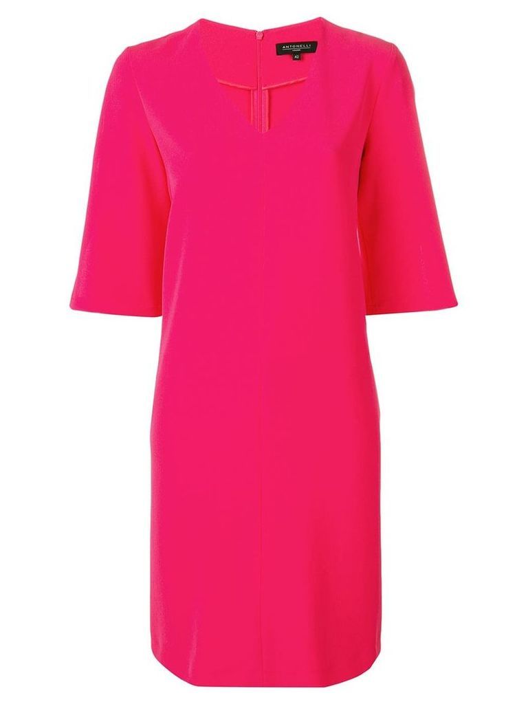 Antonelli v-neck shift dress - Pink