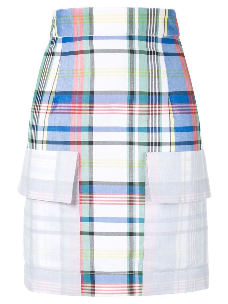 Ports 1961 fitted check skirt - Multicolour