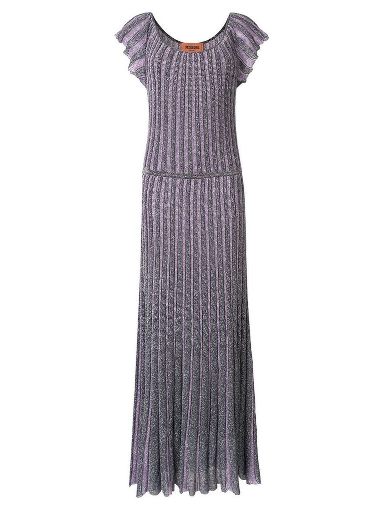 Missoni metallic-effect long dress - Purple