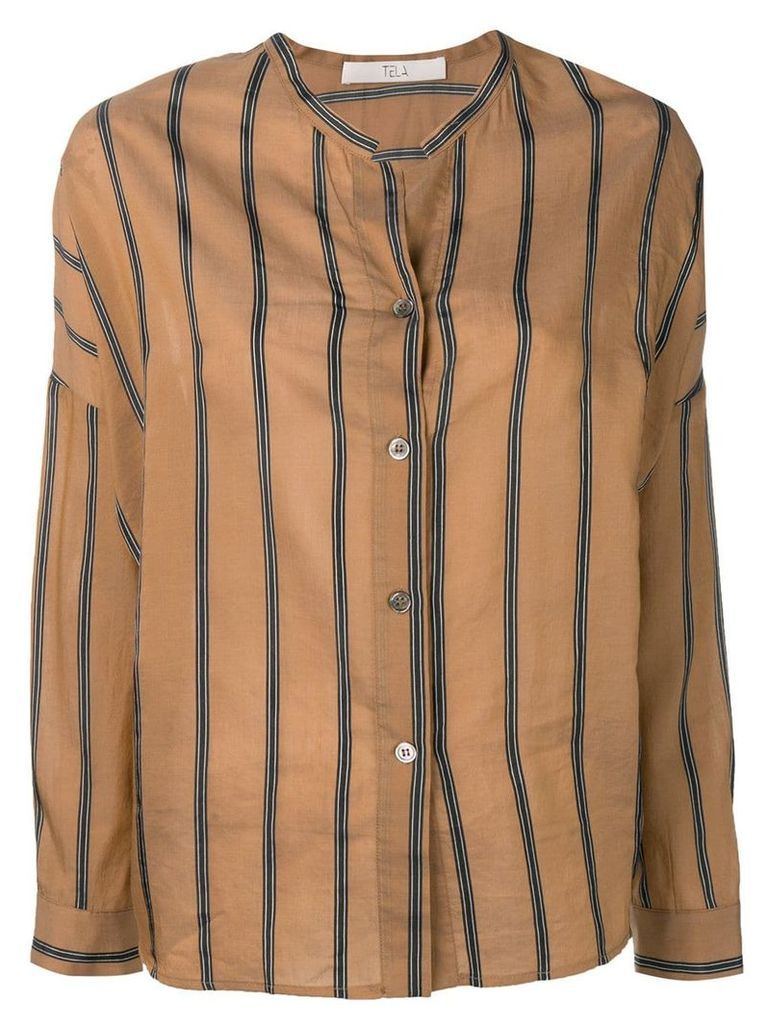 Tela loose striped blouse - Brown