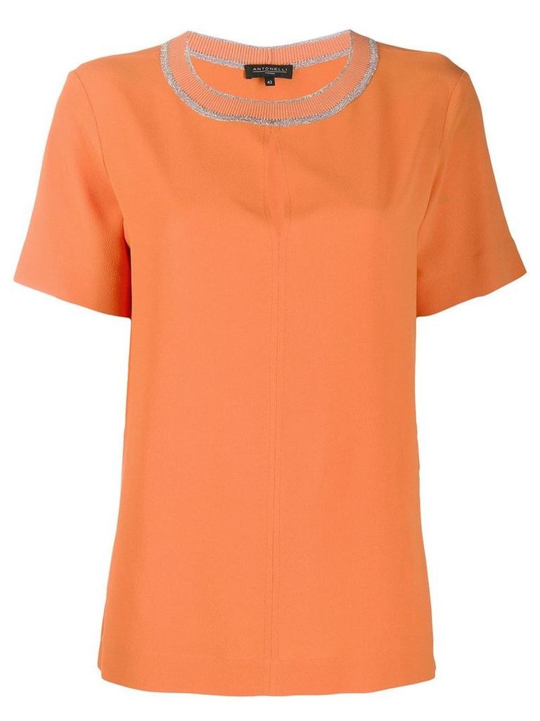 Antonelli glitter detail blouse - Orange