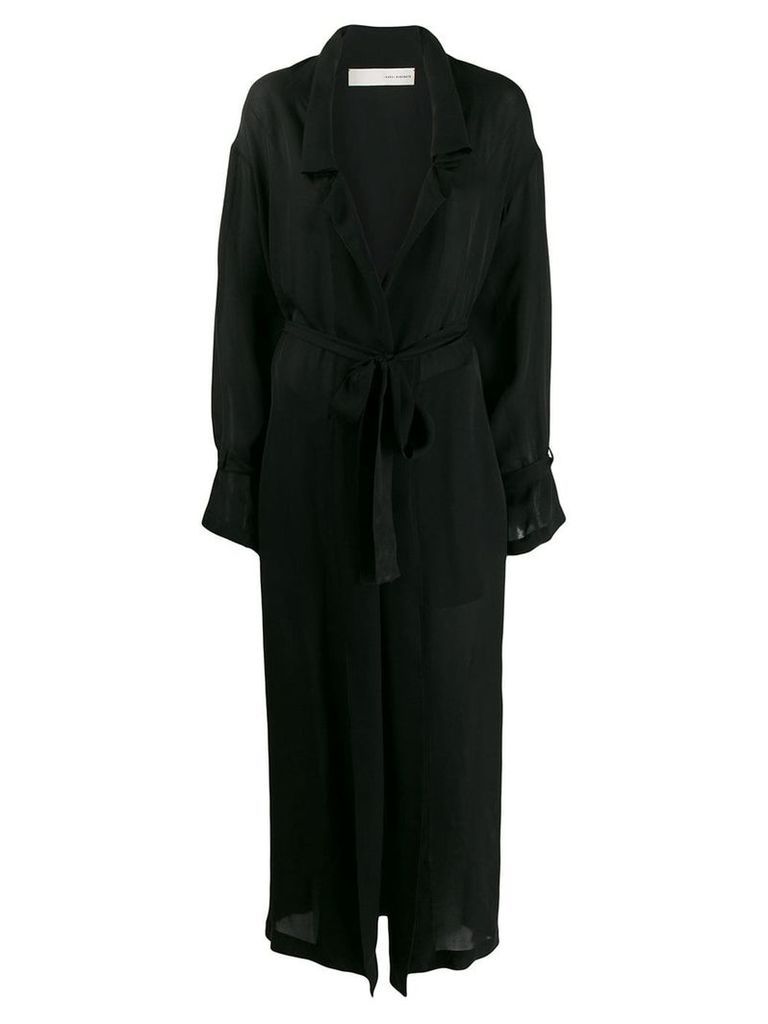 Isabel Benenato relaxed trench coat - Black