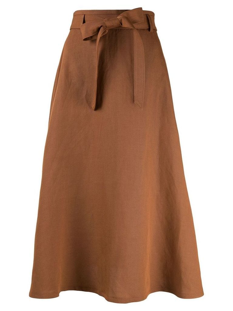 Ballsey tie waist midi skirt - Brown