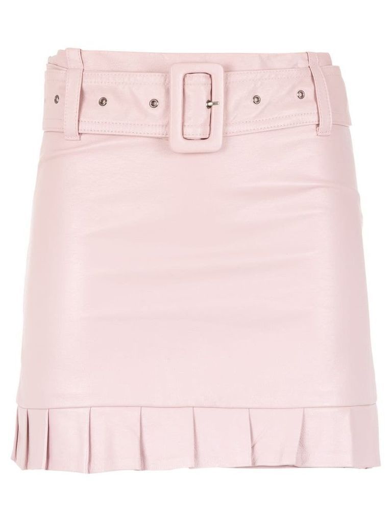 Andrea Bogosian ruffled leather skirt - Pink