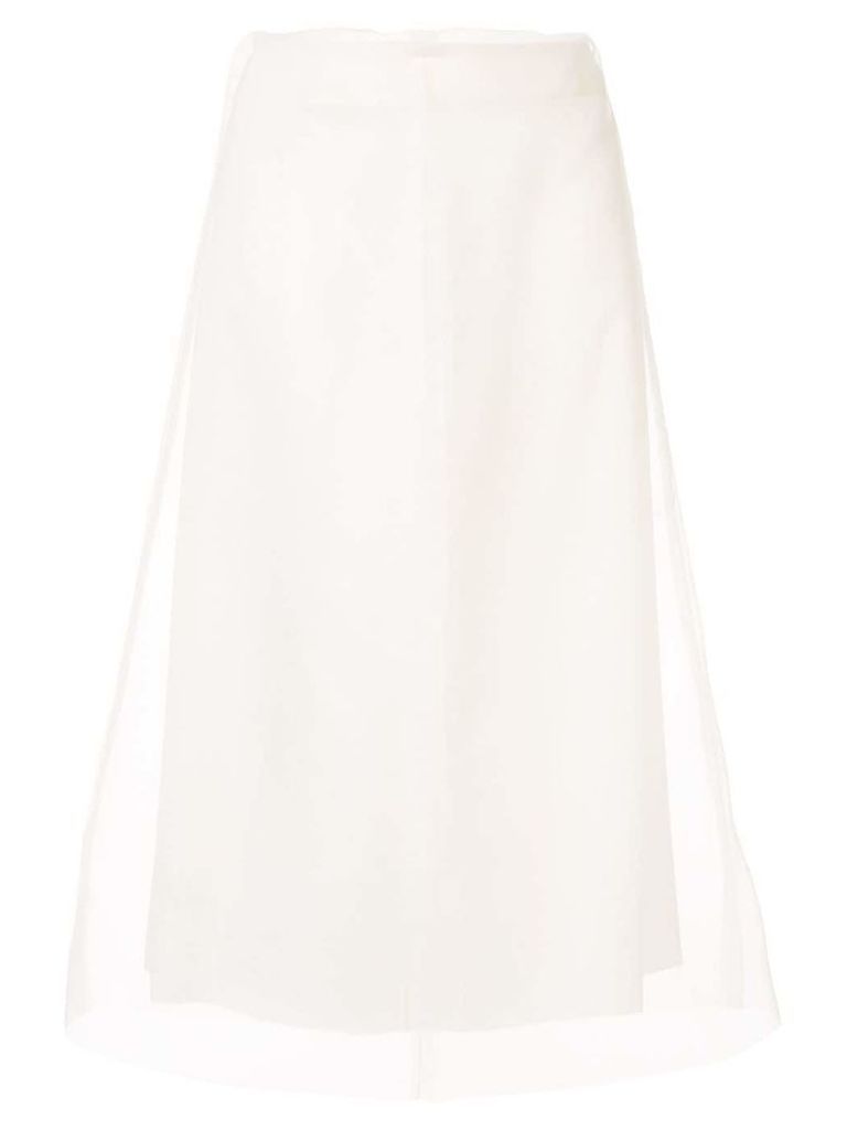 Yang Li organza midi skirt - White