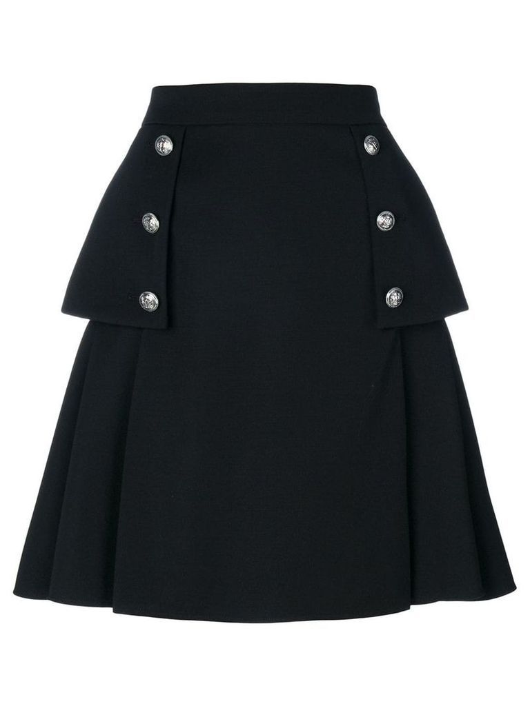 Alexander McQueen buttoned A-line skirt - Black