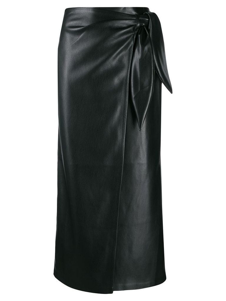 Nanushka wrap midi skirt - Black