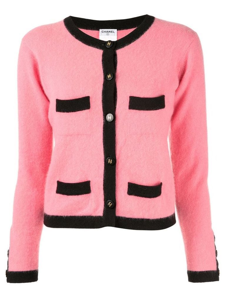 Chanel Pre-Owned two-tone cashmere cardigan - Pink