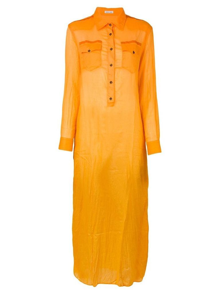 Tomas Maier long shirt dress - Orange