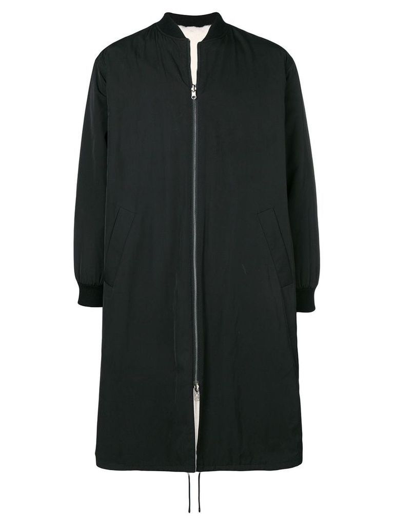 Liska long padded fur coat - Black
