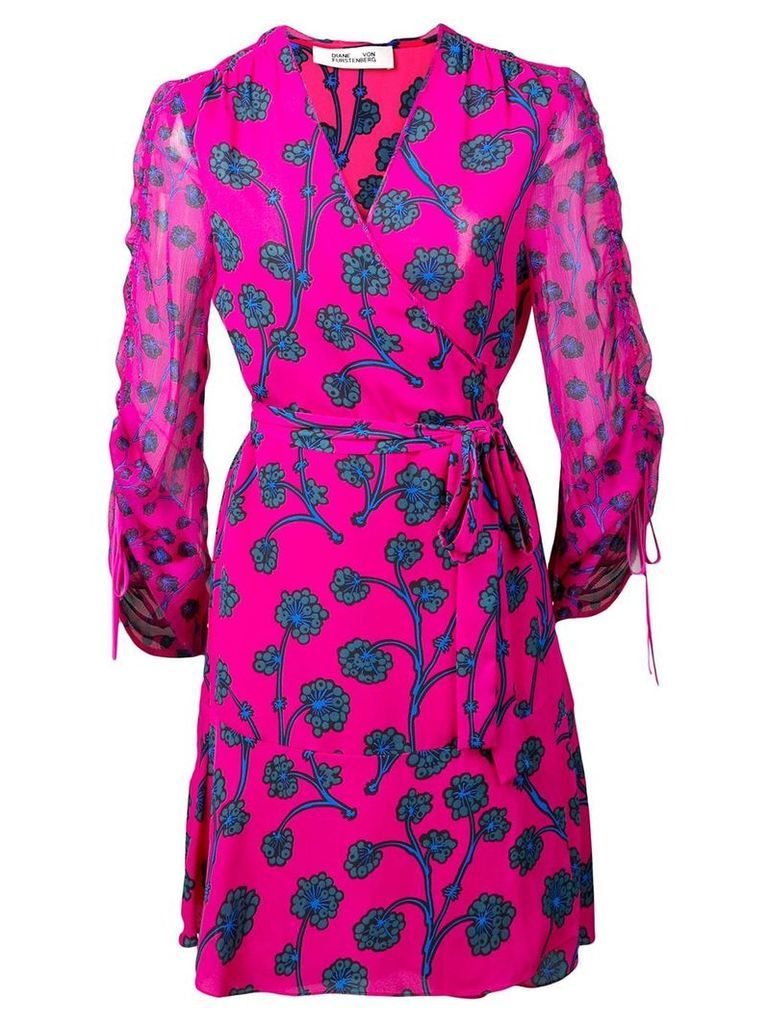 Dvf Diane Von Furstenberg floral printed wrap dress - Pink