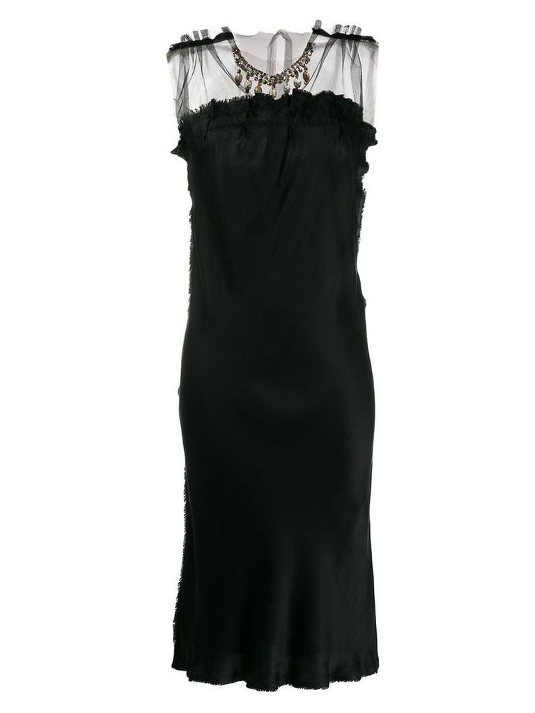 Lanvin Pre-Owned '2003 crystal collar dress - Black