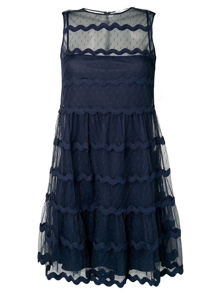 Red Valentino wavy tulle dress - Blue