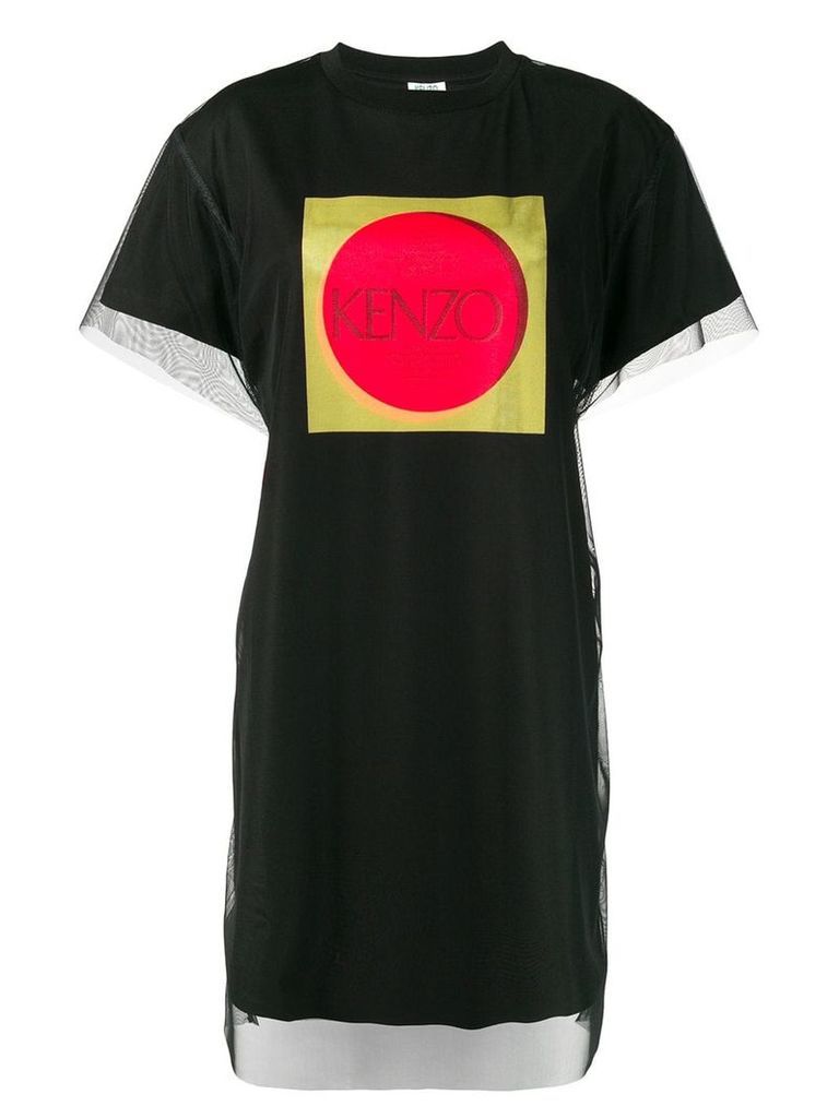 Kenzo layered tulle T-shirt dress - Black
