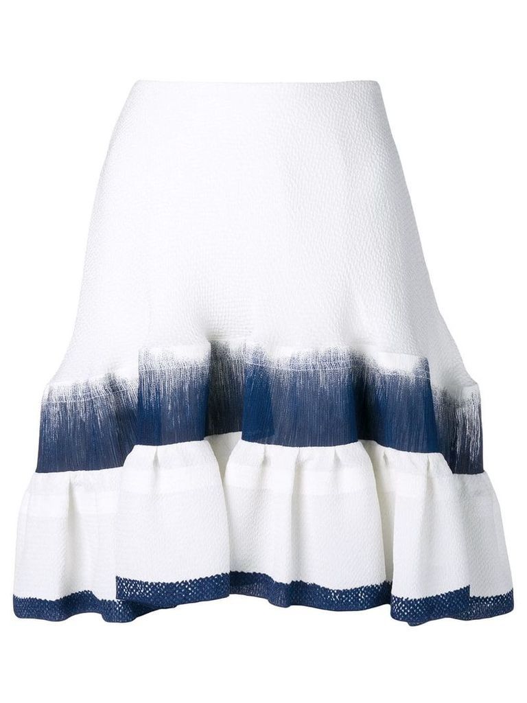 Chloé asymmetric tiered skirt - White
