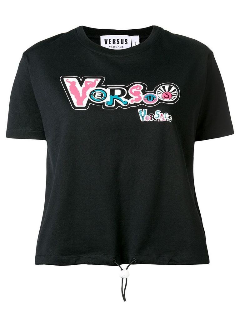 Versus logo print crew neck T-shirt - Black