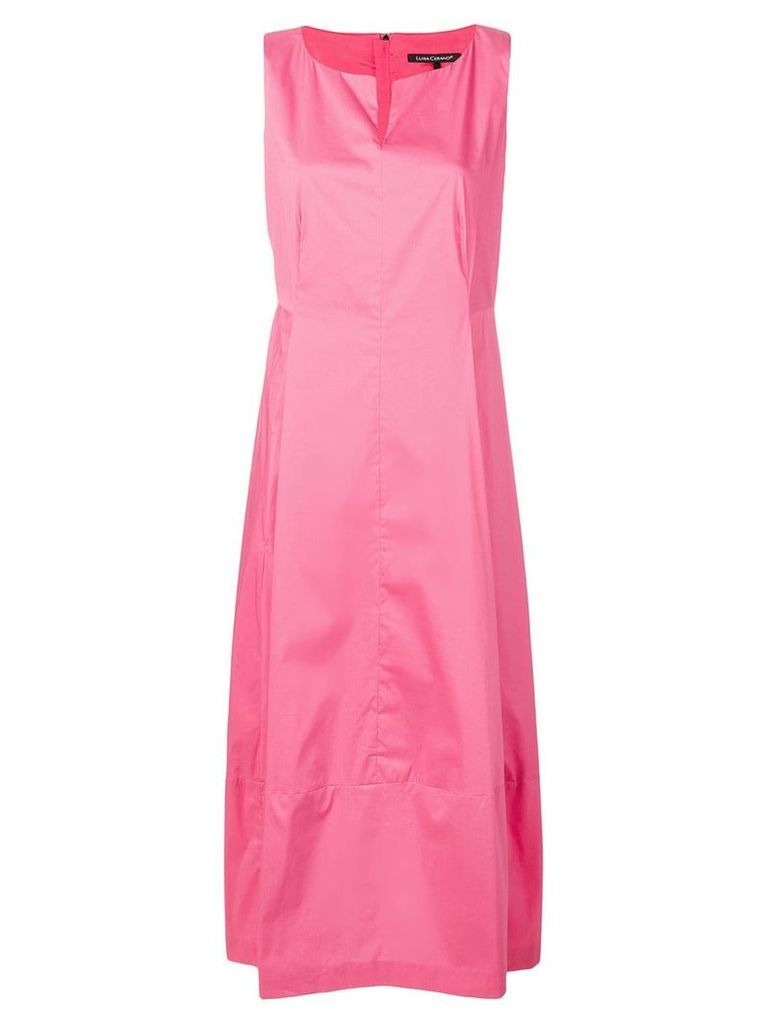 Luisa Cerano long flared dress - Pink