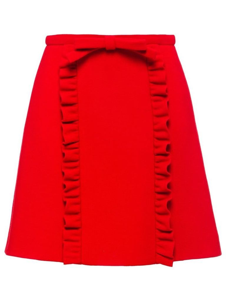 Miu Miu Natté crepe skirt - Red
